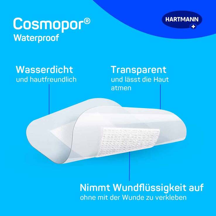 cosmopor® waterproof 7,2 cm x 5 cm steril, 5 St