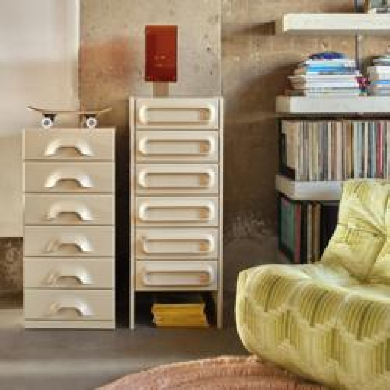 HKliving Chest of 6 ladekast Cream