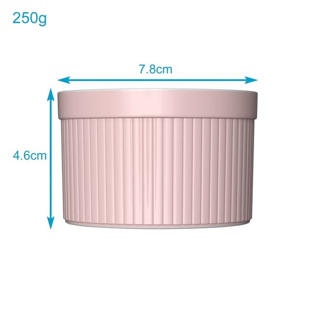 Souffléforme Bageform porcelæn 6-delt sæt (lyserød)