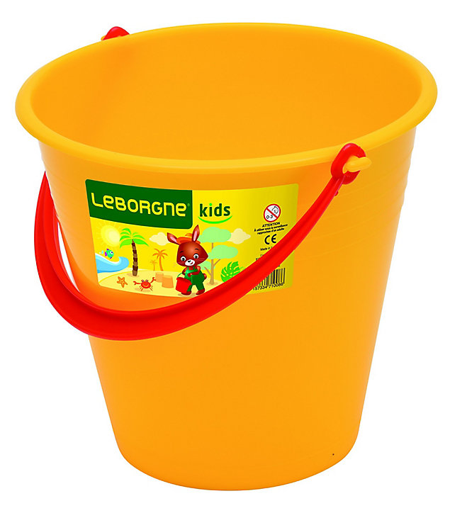 Seau en plastique pour enfant Leborgne jaune