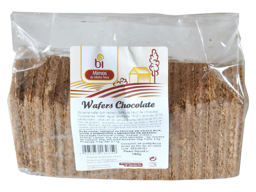 WAFFERS BI MIMOS CHOCOLATE 160G
