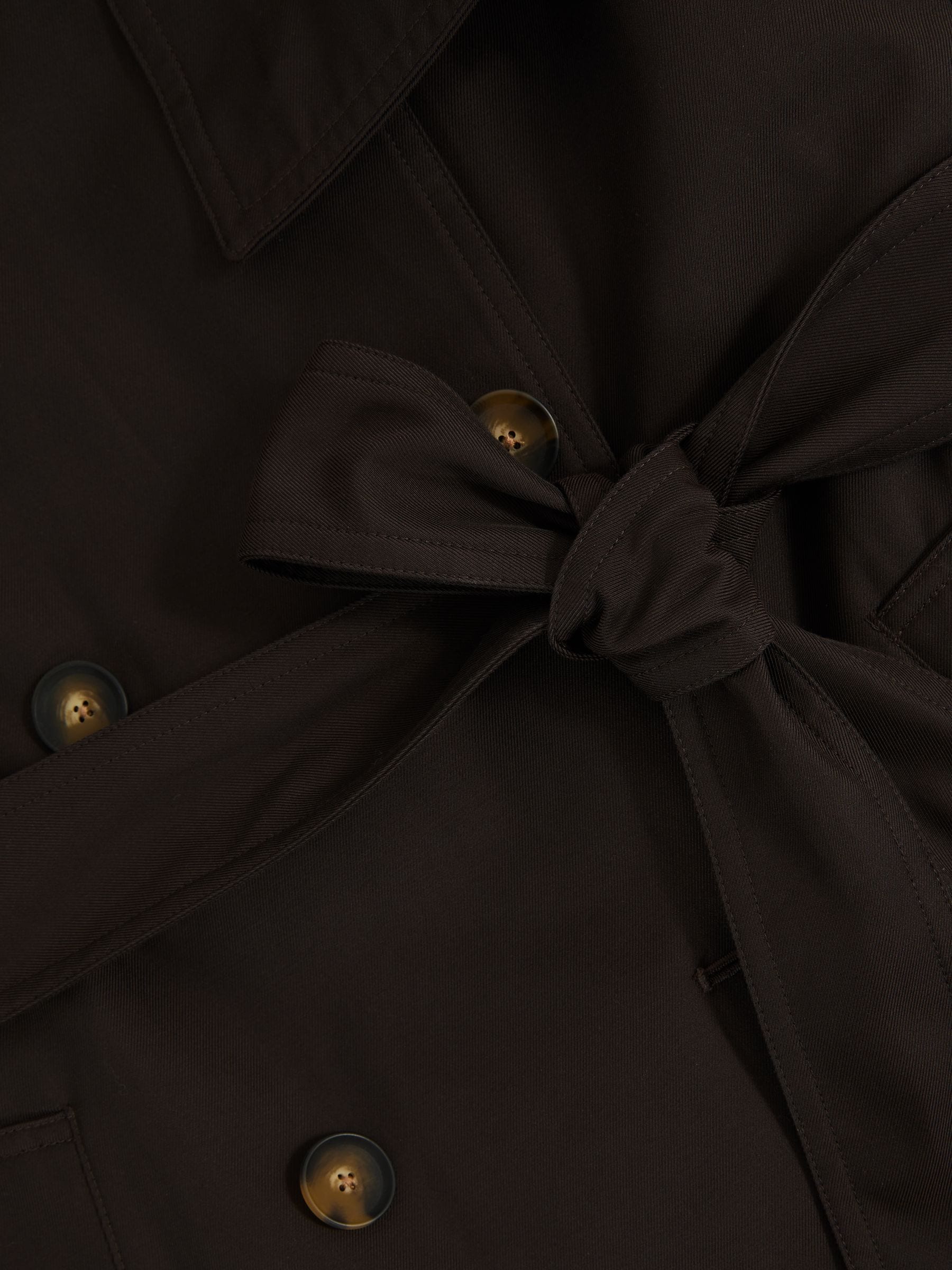 Chocoladebruin - Reiss trenchcoat Double breasted Met capuchon