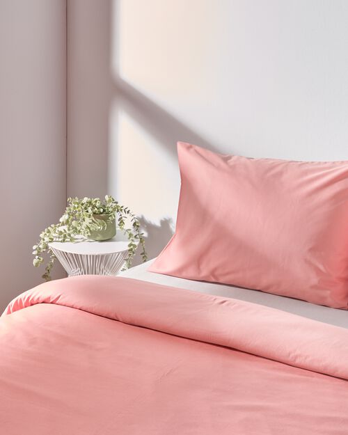 housse de couette en coton doux 140x200/220 blush
