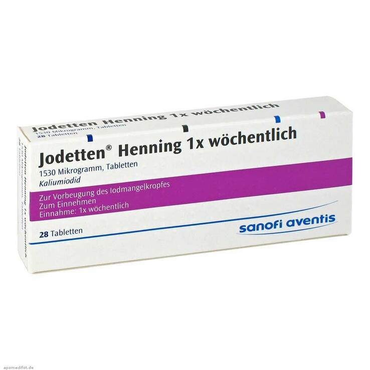 Jodetten Henning 1x wöchentlich Tabletten, 28 St