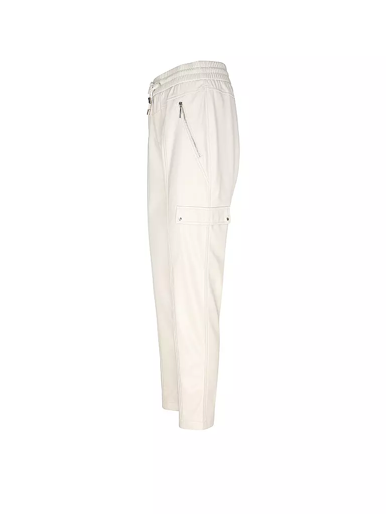 COMMA Hose in Lederoptik beige