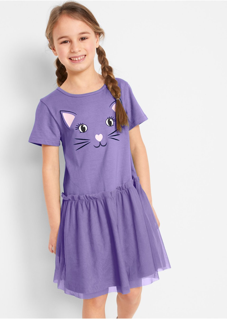 Robe fille et robe de poupée (Ens. 2 pces.) en coton bio