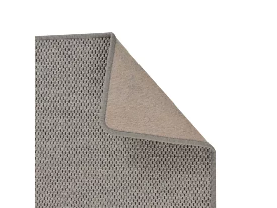 Tapis de couloir aspect sisal argenté 80x300 cm