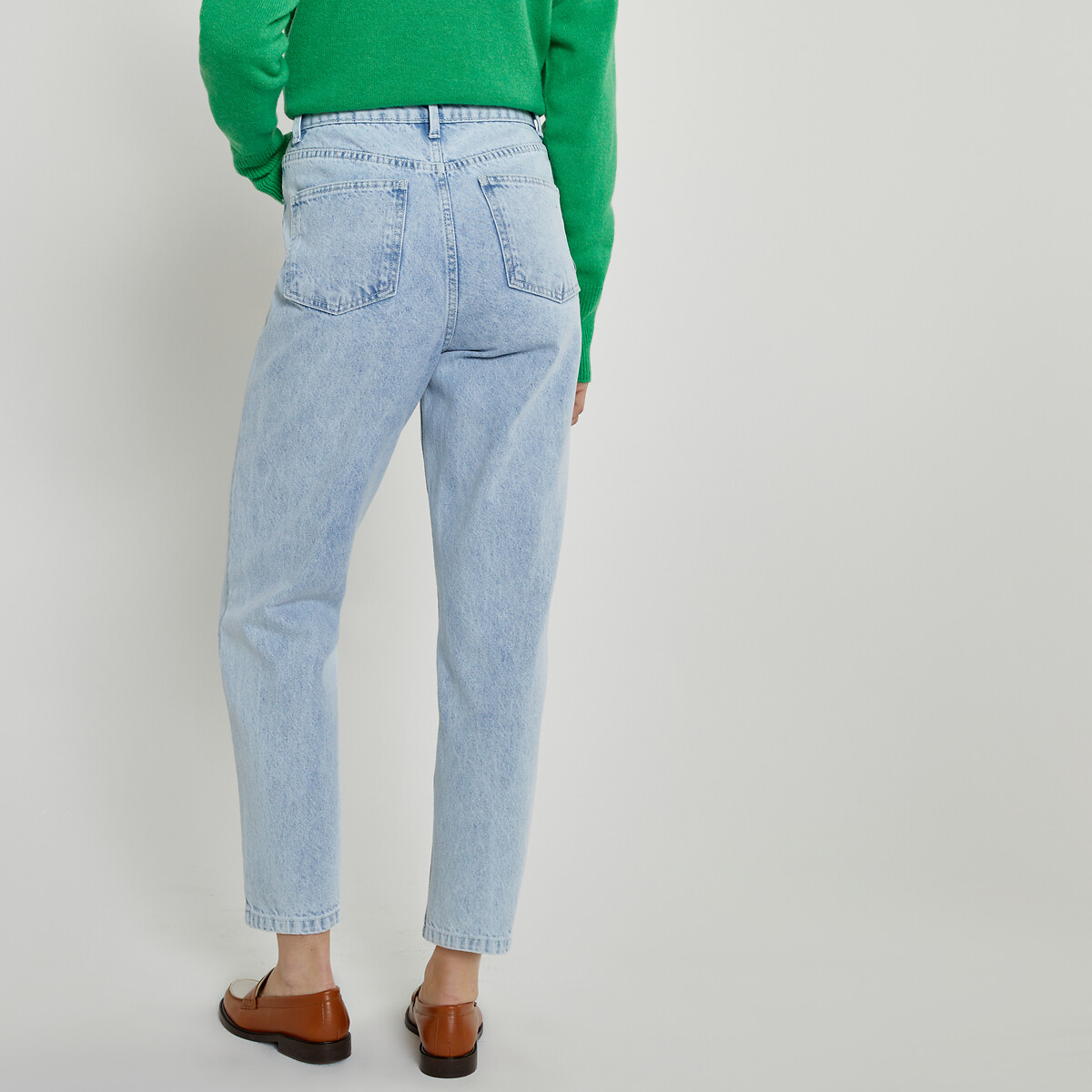 COLEÇÕES LA REDOUTE<br>Mom jeans, algodão orgânico, Signature PAULINE