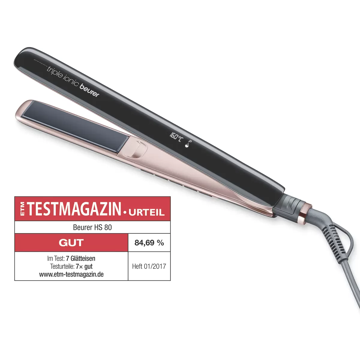 Haarglätter Beurer HS 80 Schwarz