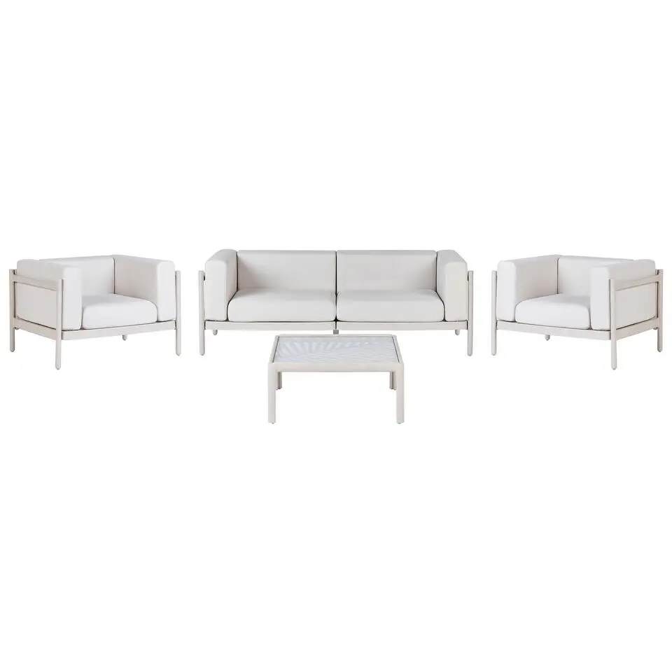 FERRETTI - Loungeset voor 4 - Lichtbeige - Synthetisch