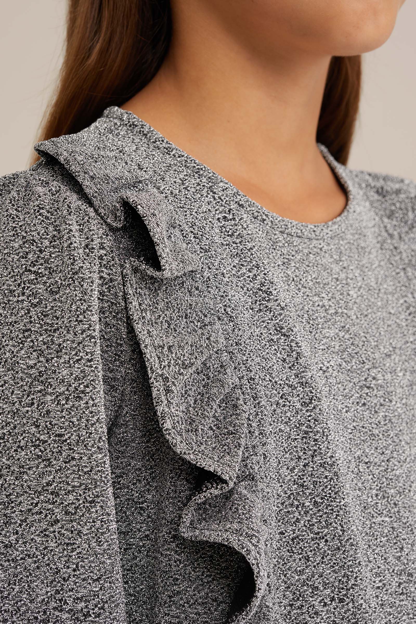 Meisjes jumpsuit met glittergaren WE Fashion Zilver
