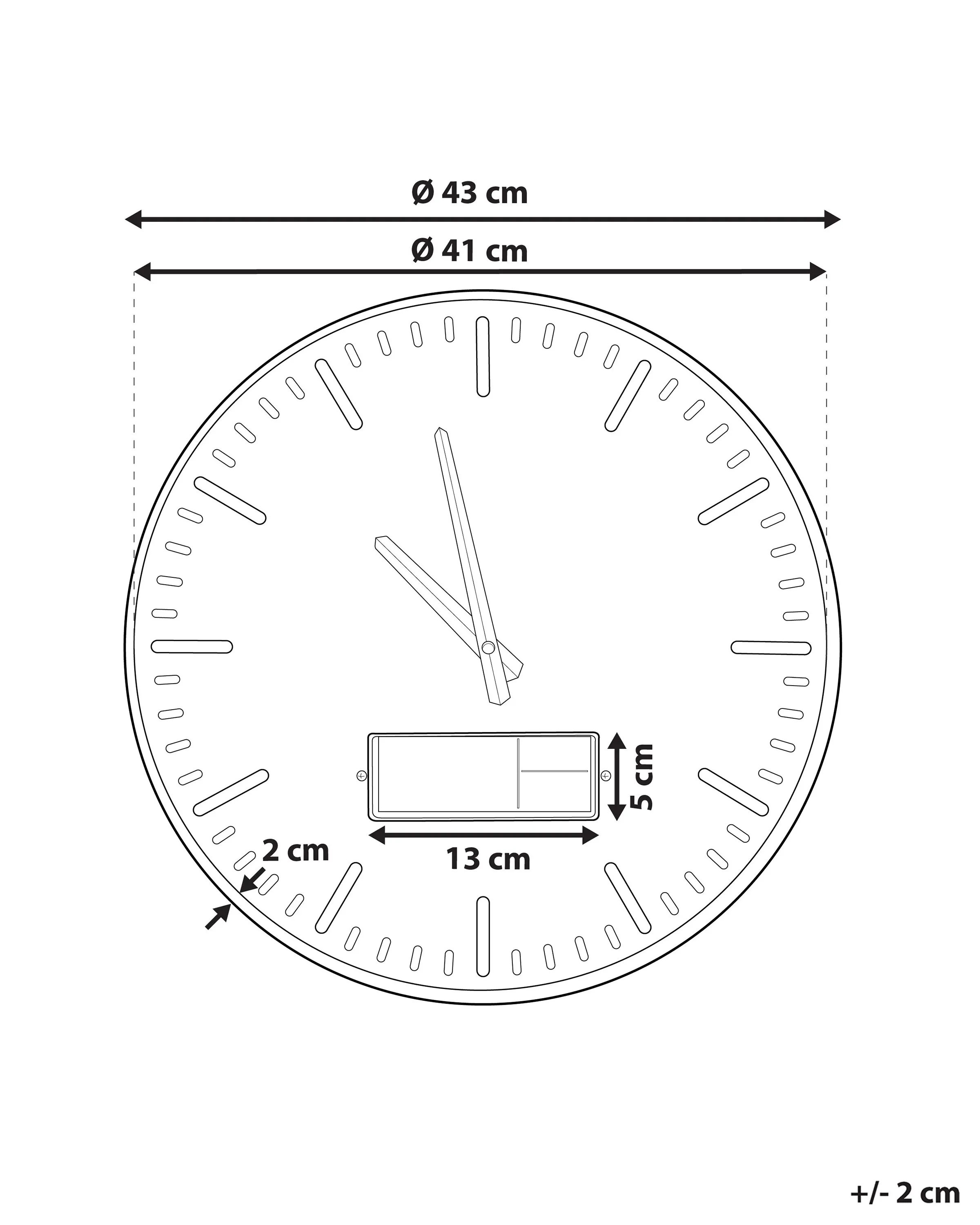 Wandklok BRUGG 43 cm Goudbruin
