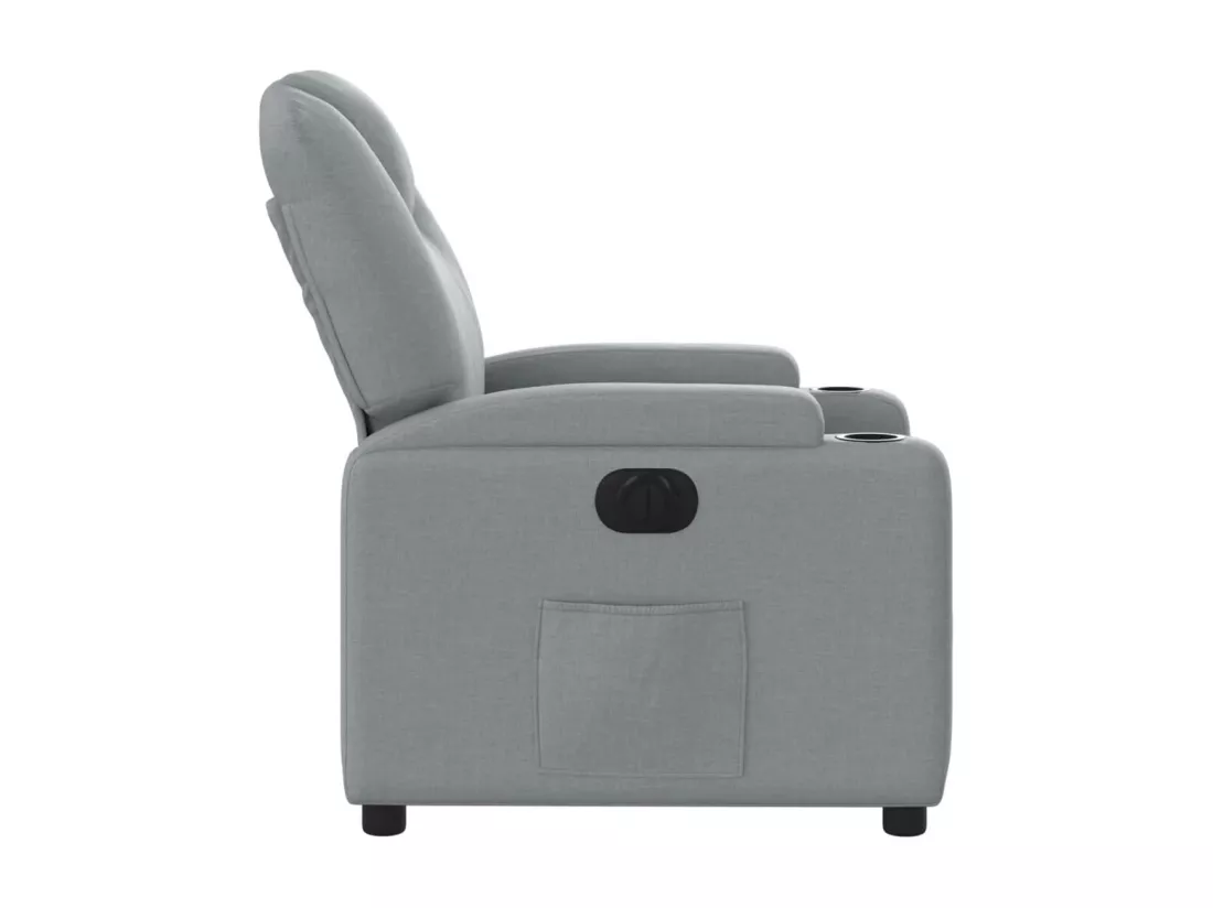 Fauteuil inclinable électrique Gris clair Tissu