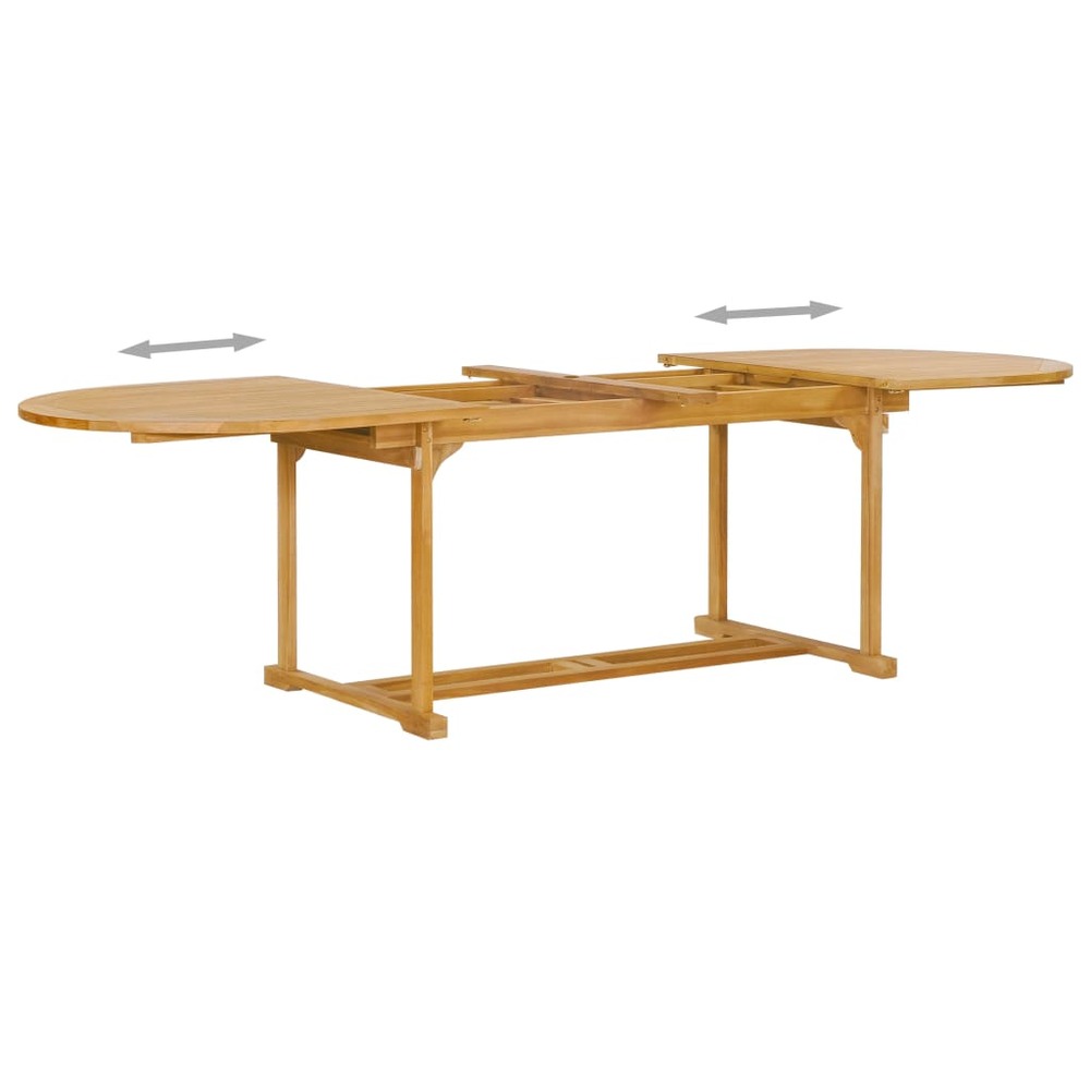 Salon de jardin meuble d'extérieur ensemble de mobilier 9 pièces bois de teck massif