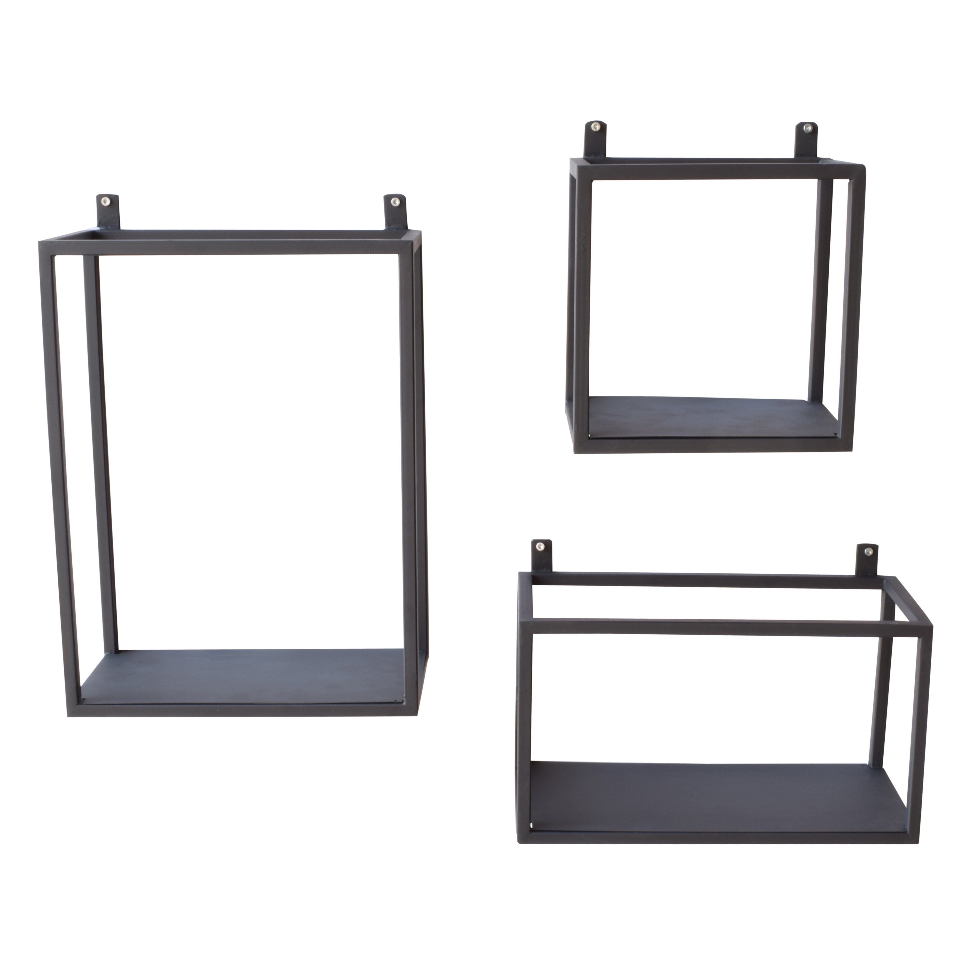 Set van 3 wandboxes vintage black