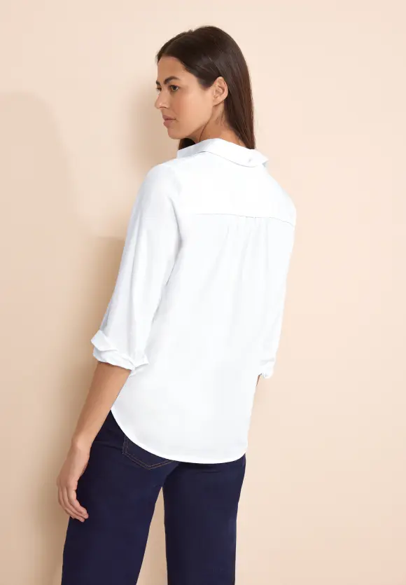 Bluse mit Knopfleiste - White