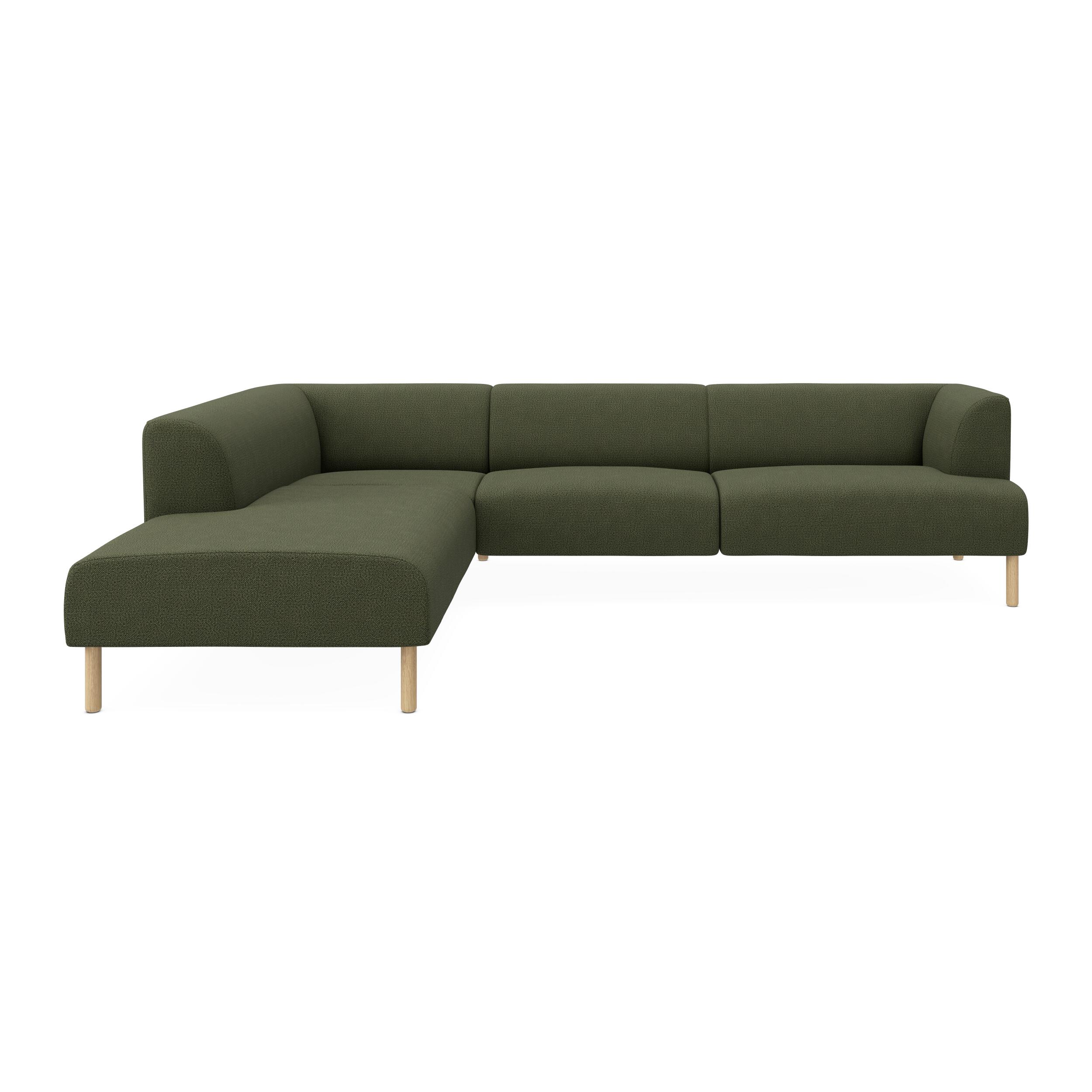 Teron venstrevendt sofa med pufafslutning
