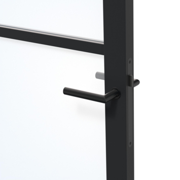 Arne & Bodil binnendeur ABE100 blank glas - diep zwart afgelakt