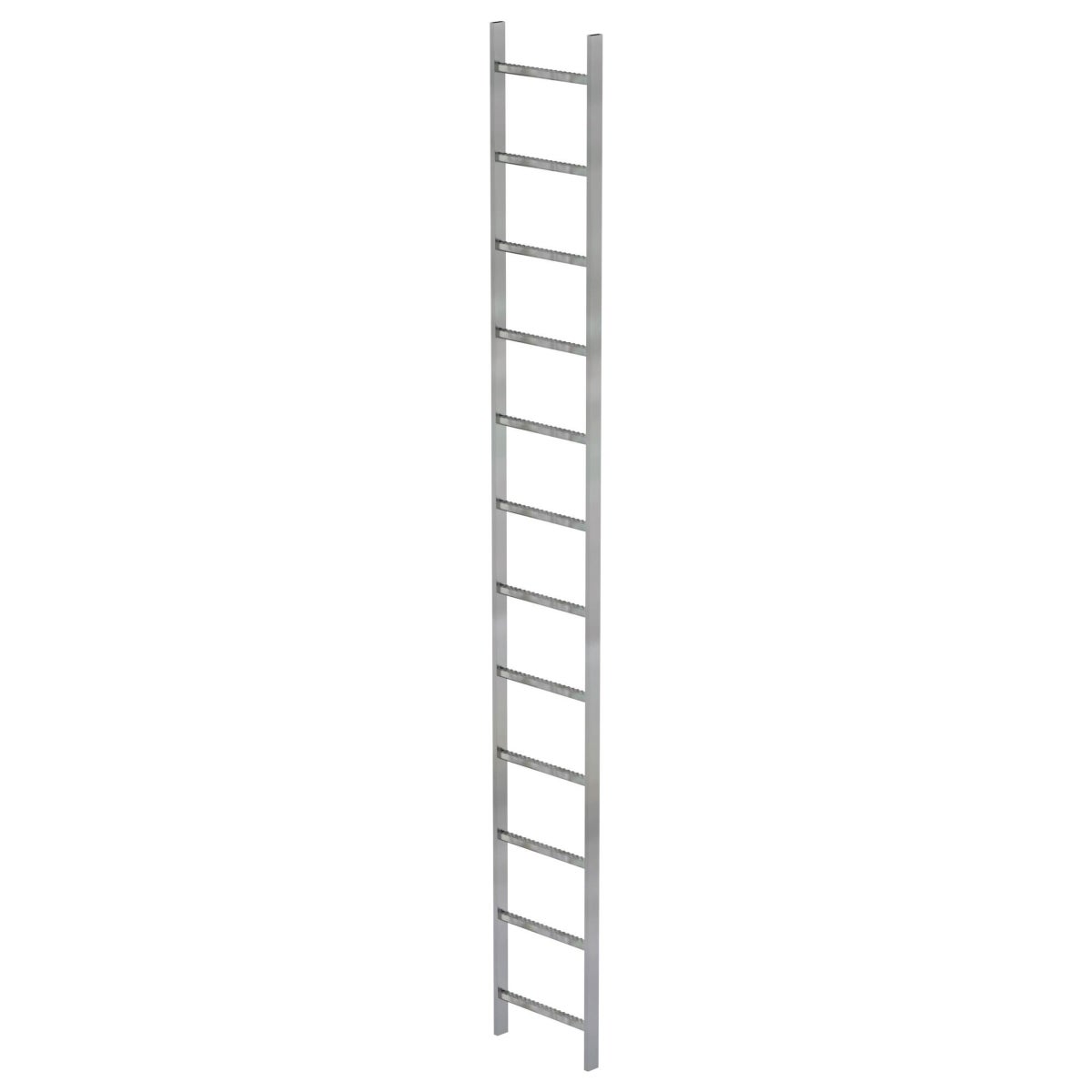 MUNK schachtladder, gegalvaniseerd staal, 400 mm breed, 12 sporten, 3,36 m lang