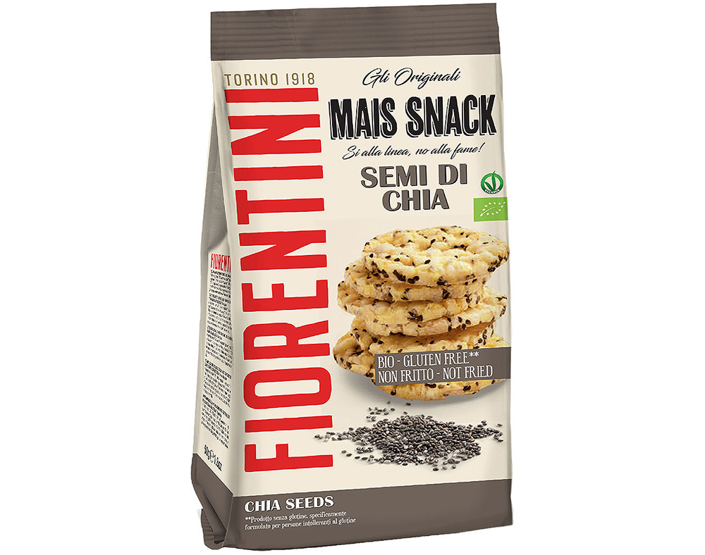 MINI SNACK CHIA FIORENTINI BIO SEM GLÚTEN 50G