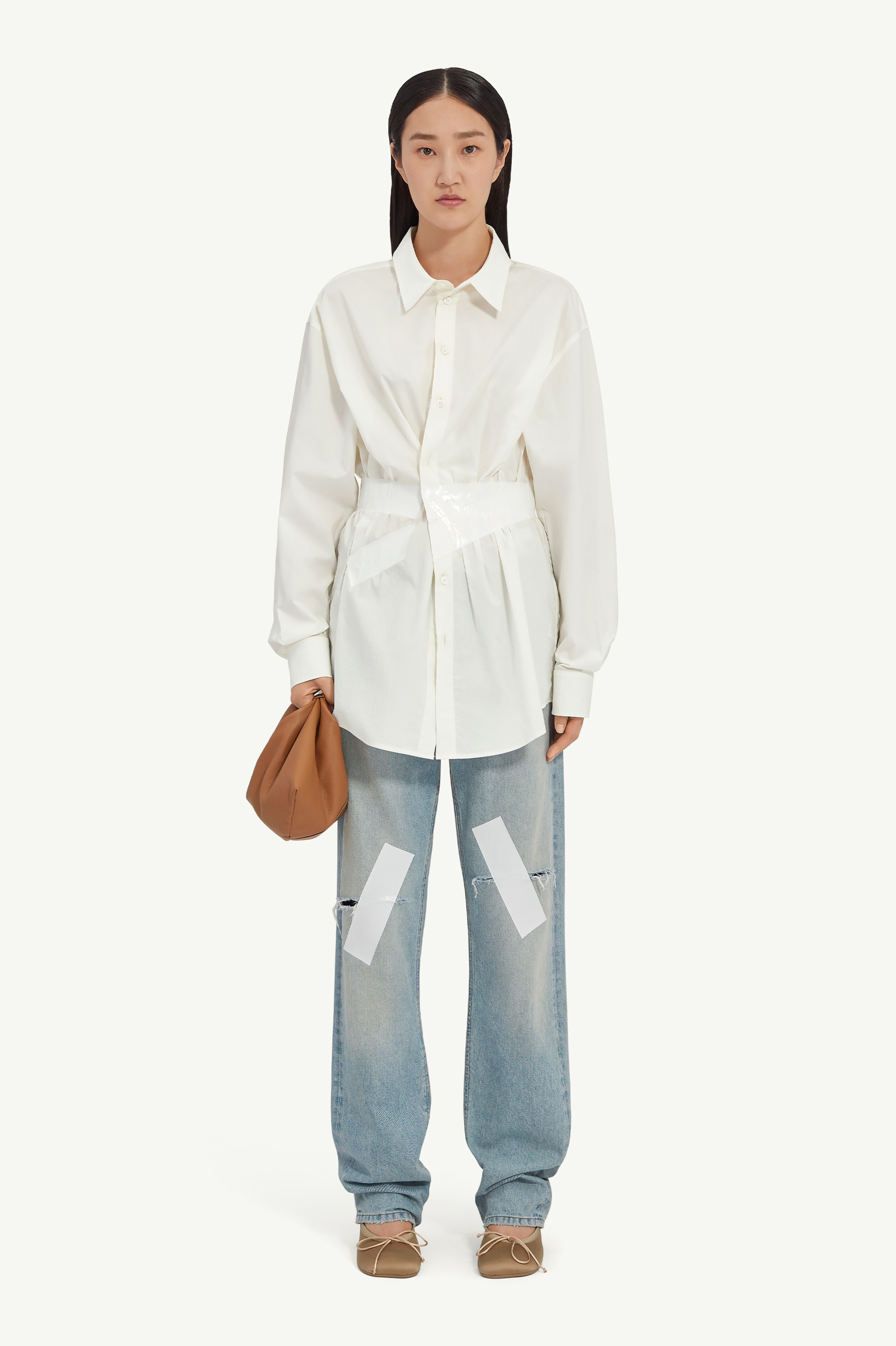 Chemise en popeline Taped