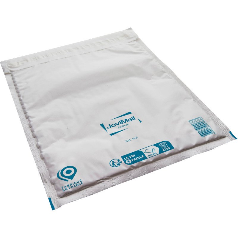 Pochette matelassée bulles d'air JoviMail Eco Bulle plastique blanc