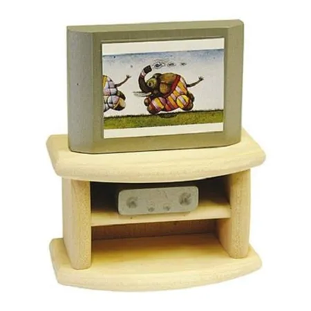 Rülke Puppenhaus Einzelmöbel Fernseher mit Unterschrank