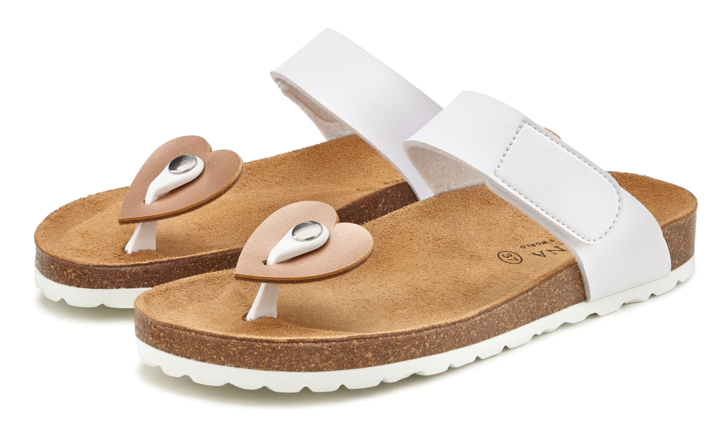 LASCANA Pantolette »Mule, Sandale, offener Schuh, Sommerschuh, Zehentrenner«  3 Stk. tlg.  mit Komfortkorkfussbett aus Leder und 2 abnehmbaren Oberteilen