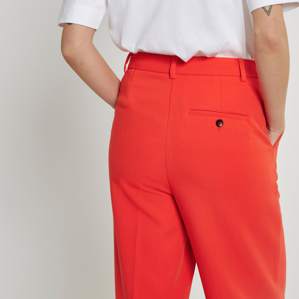 COLEÇÕES LA REDOUTE<br>Calças largas em poliviscose