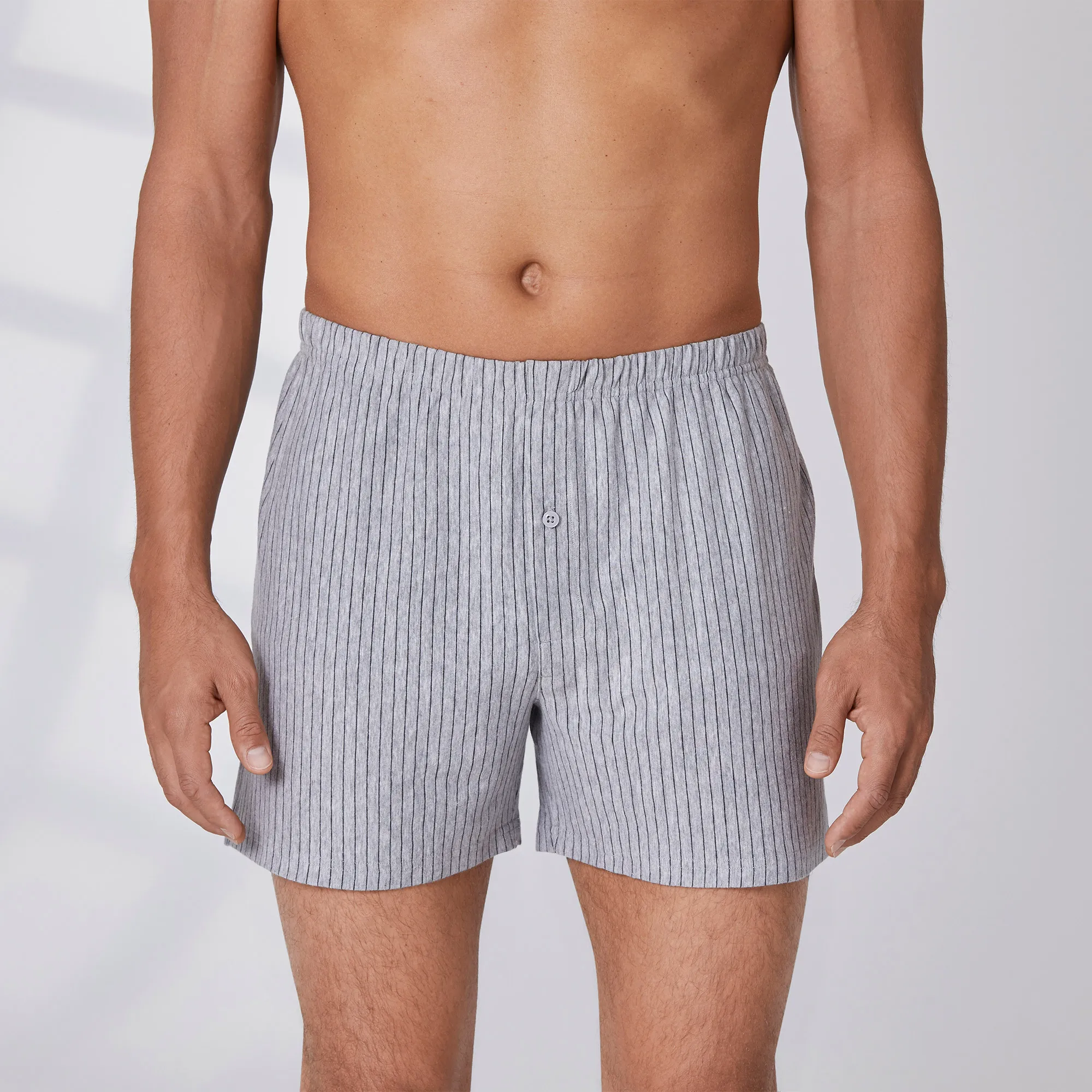 Herren-Boxershorts mit trendigen Streifen, 2er-Pack