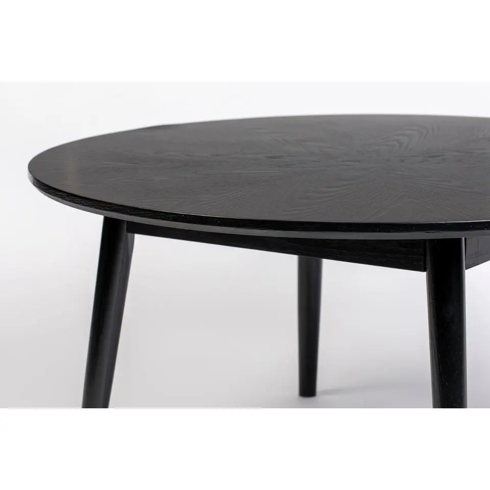 Housecraft Fabio Salontafel Rond Hout 80x80 cm Zwart