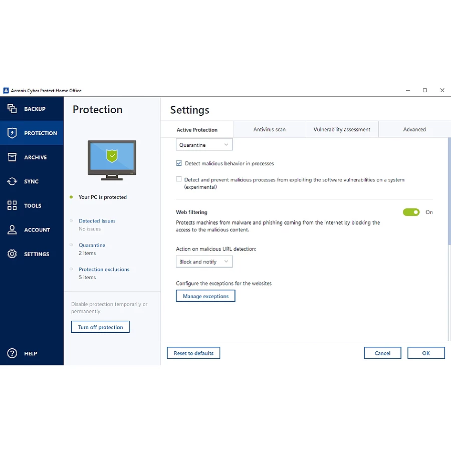 Acronis Cyber Protect Home Office Advanced 2023 - 500 Go - Licence 1 an - 3 PC/Mac + nombre illimité de terminaux mobiles - A télécharger