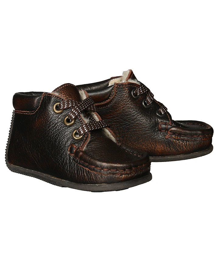 Lauflernschuhe INDIAN gefüttert in bronzebraun
