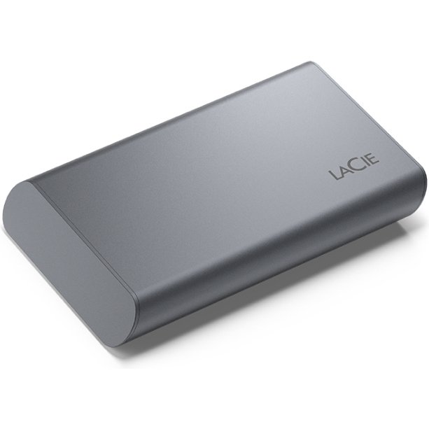 LaCie Mobile SSD Secure Technologie Thunderbolt 2 To USB Type-C 3.2 Gen 2 (3.1 Gen 2) Gris