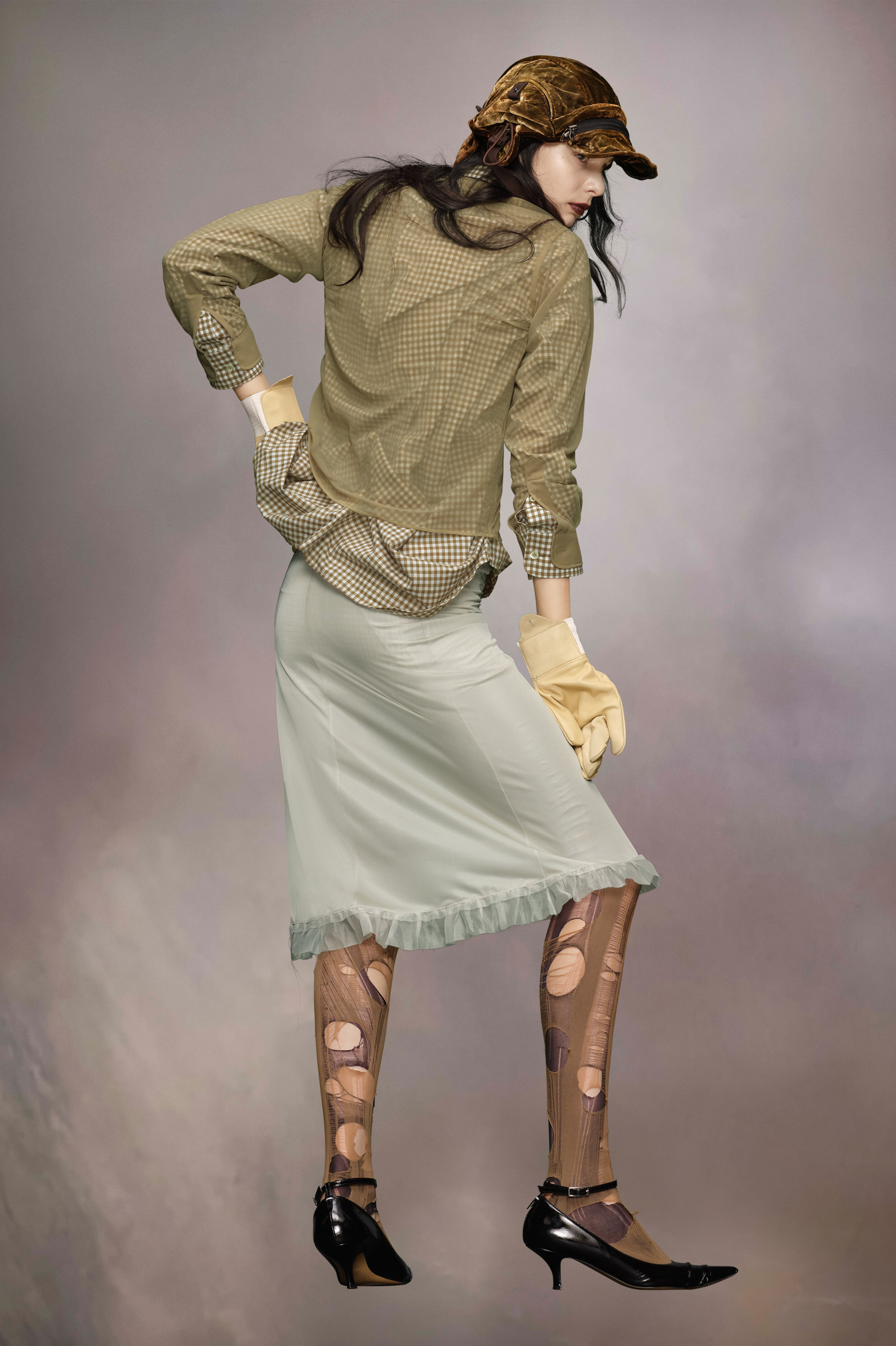 Chemise à superposition Marron