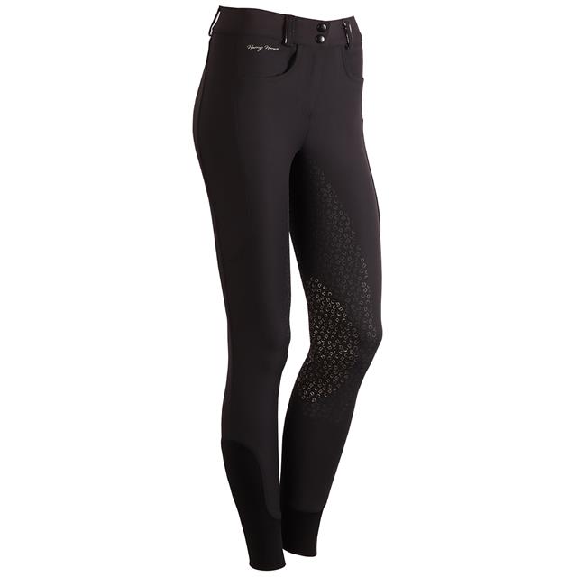 Paardrijbroek Harry's Horse Denici Cavalli Stardust Full Grip Zwart