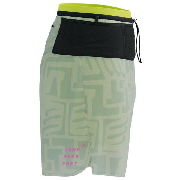 Short trail COMPRESSPORT TRAIL RACING 2-IN-1 SHORT M SUGAR SWIZZLE/ICE FLOW/SAFETY YELLOW