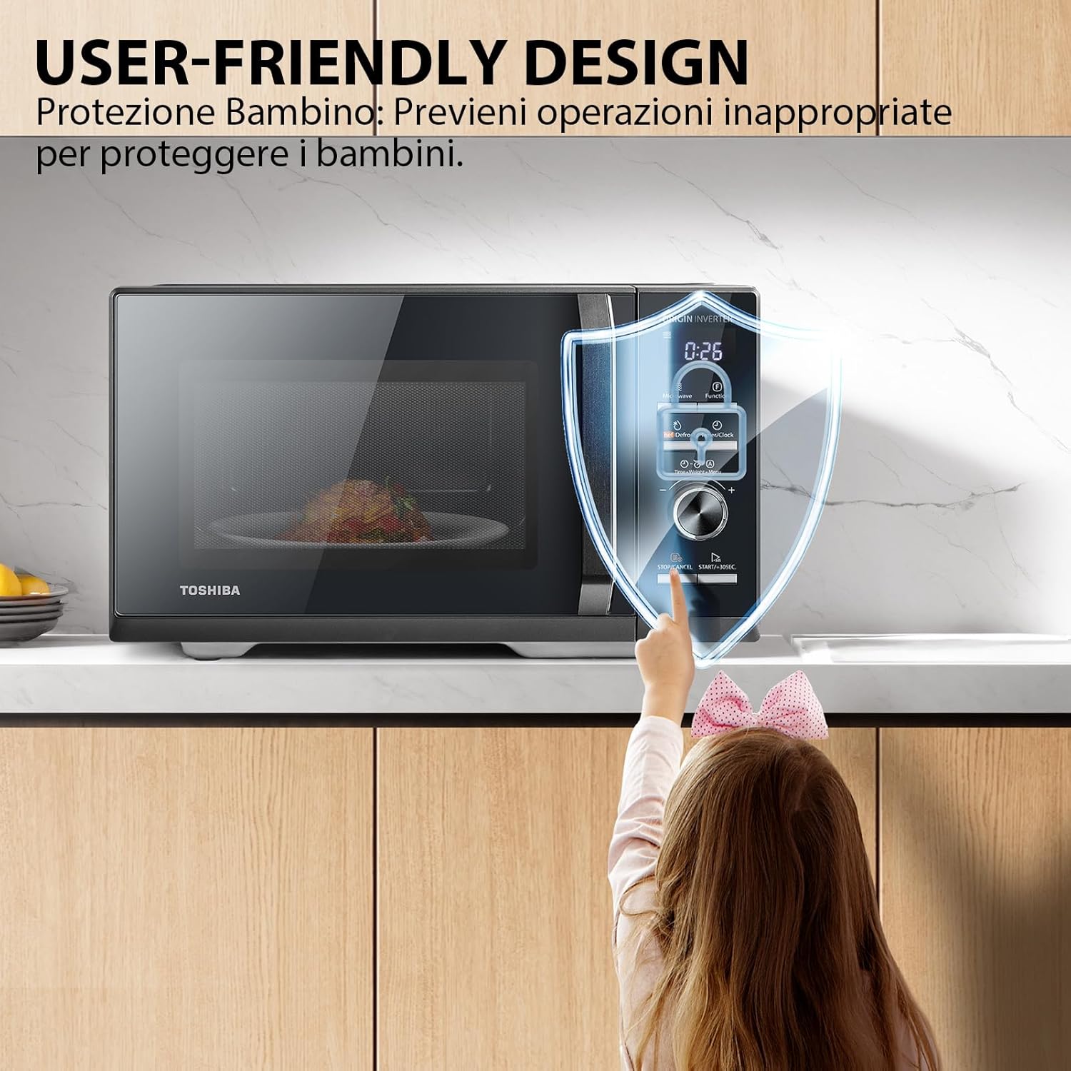 Toshiba MW3-AG25PFI(MG) Mikrowelle mit Grillfunktion - 25L 3-in-1 Kombigerät | 900W Origin-Inverter | 1100W Grill | Unterbau | Digital | 57dB Leise | Chef-Abtauung | Morandi-Grau