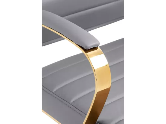 Chaise de bureau - Similicuir & Blanc - Gris - Havanna