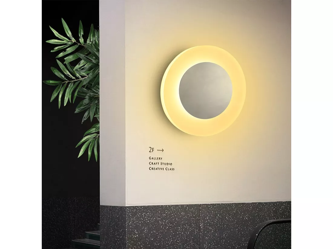 NETTLIFE applique mur LED lampe d'intérieur salon lampe design moderne couloir lampe 3000K blanc chaud lampe d'escalier