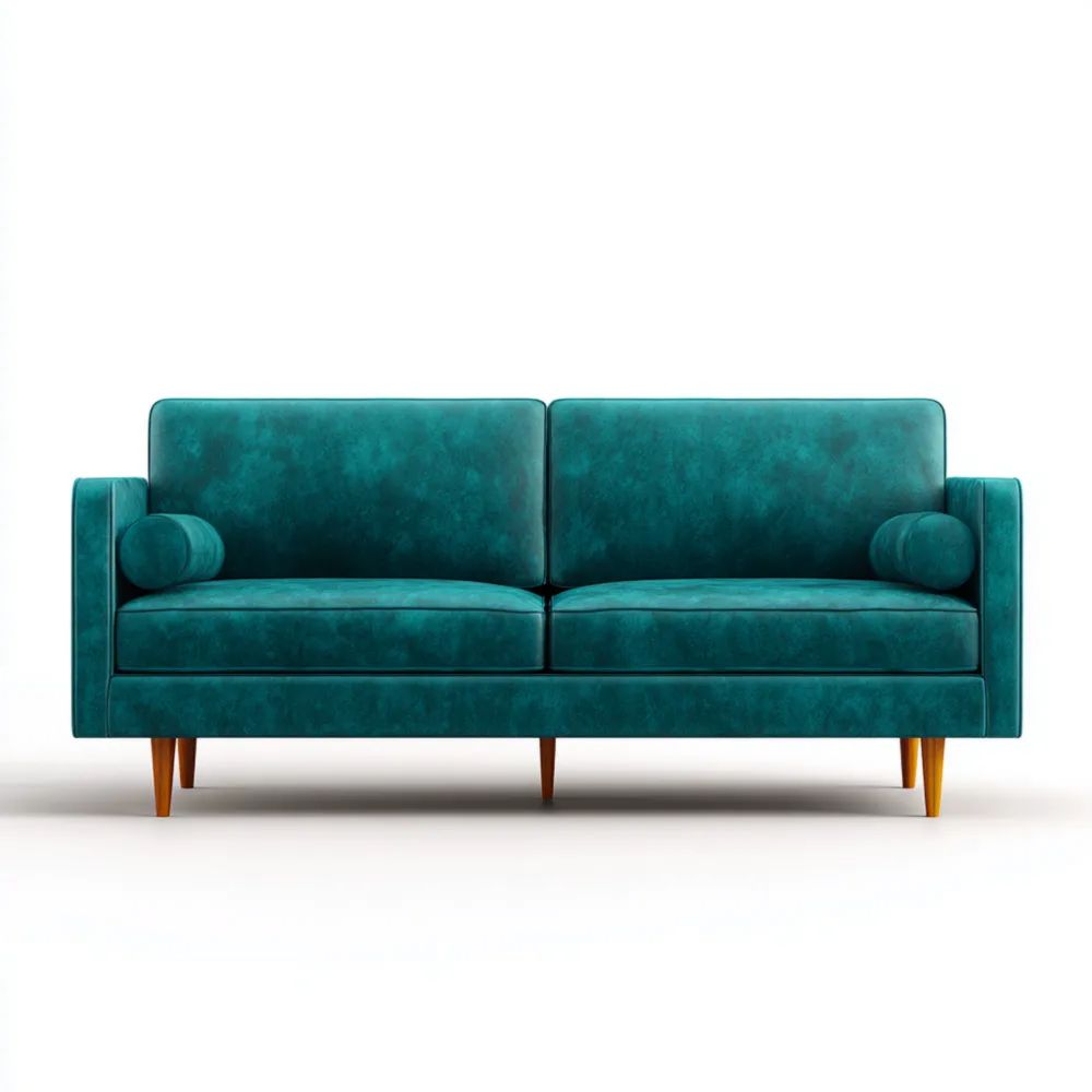 2-Sitzer-Sofa Samt 150x85x75 cm – Türkis – Skandinavisches Design