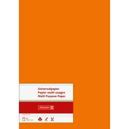 BRUNNEN Briefbögen Universalpapier A4, 160g/m², 25 Blatt, orange