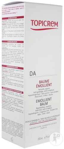 Topicrem DA Baume Émollient Peaux Sensibles Très Sèches Et Atopiques Tube 200ml