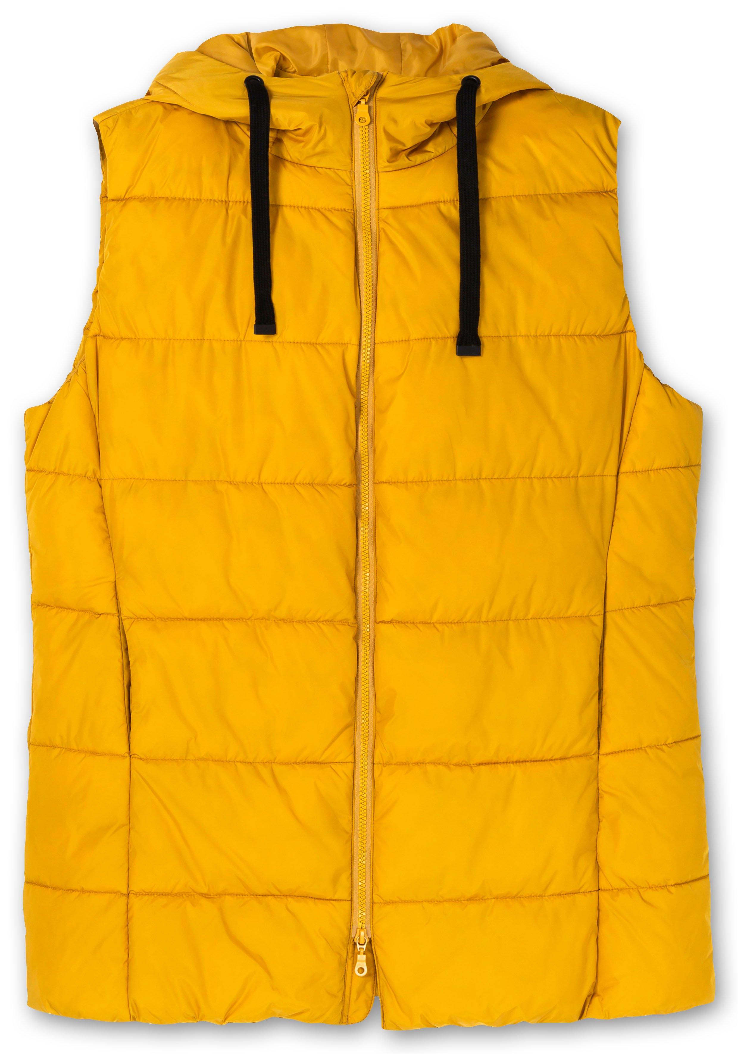 Steppweste in A-Linie, mit Kapuze und 2-Wege-Zipper