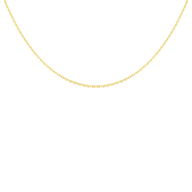 Collier Chaine Forçat Diamantée - Or Jaune - Homme ou Femme - 55cm