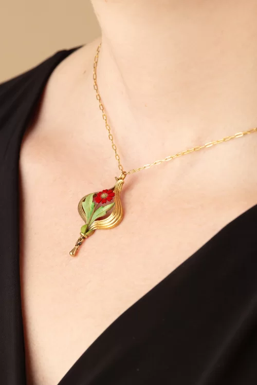 Urban Hippies Arabella ketting in goud en rood