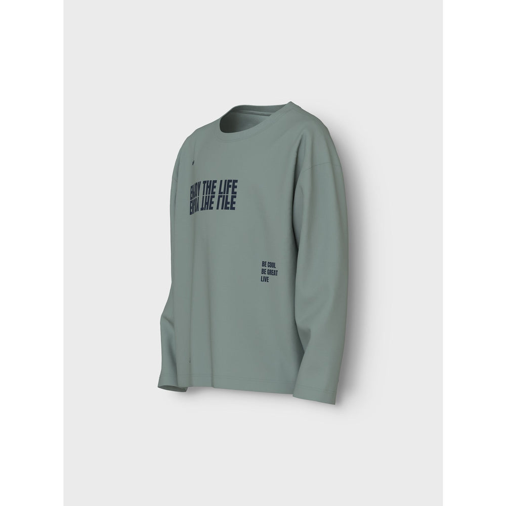 Køb Name It Jadeite Enjoy The Life Be Cool Nkmvictor Ls Rlx Top