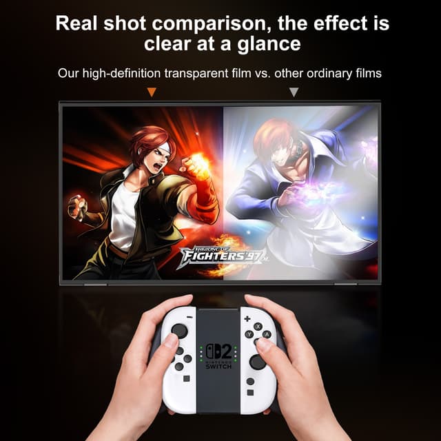 Hærdet glasskærmbeskytter til Nintendo Switch 2
