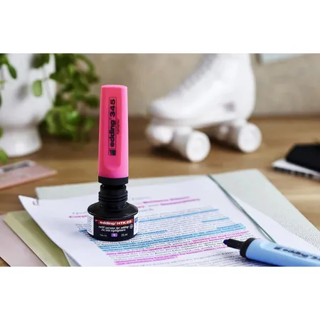 edding HTK 25 Nachfülltinte Textmarker pastellrosa, 25 ml