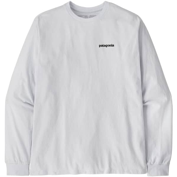 T-shirt PATAGONIA M'S L/S P-6 LOGO RESPONSIBILI-TEE WHITE